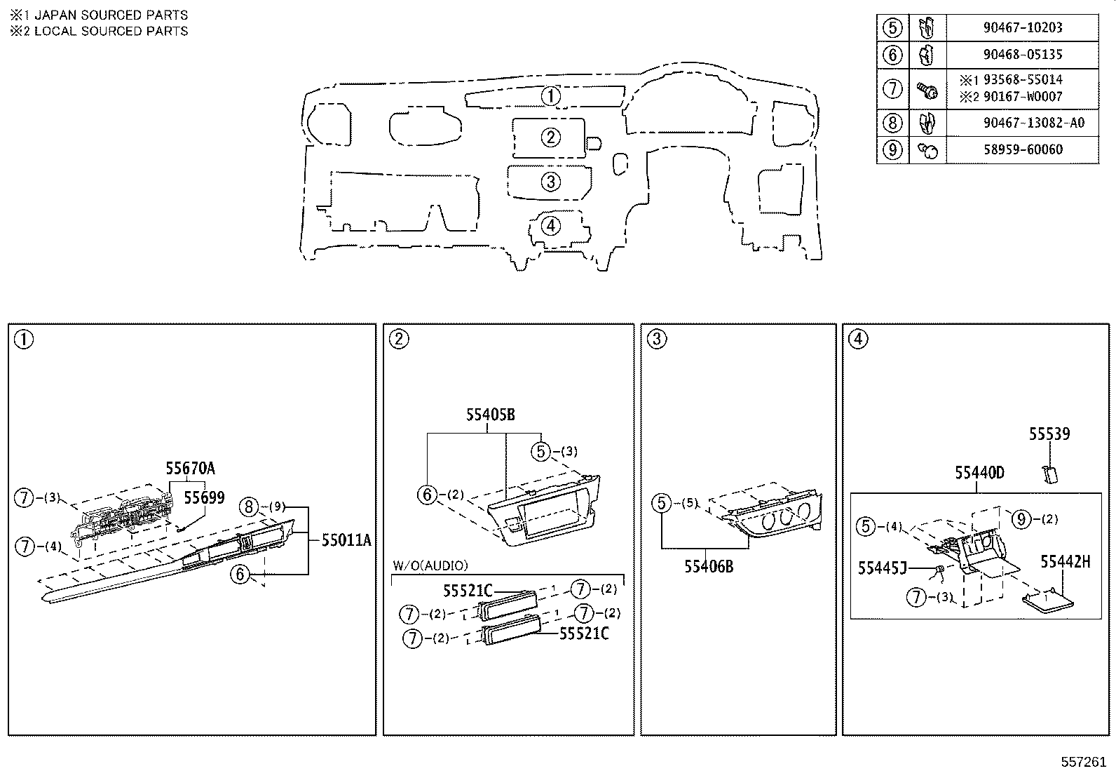 55330-02640 REINFORCEMENT ASSY, INSTRUMENT PANEL product image