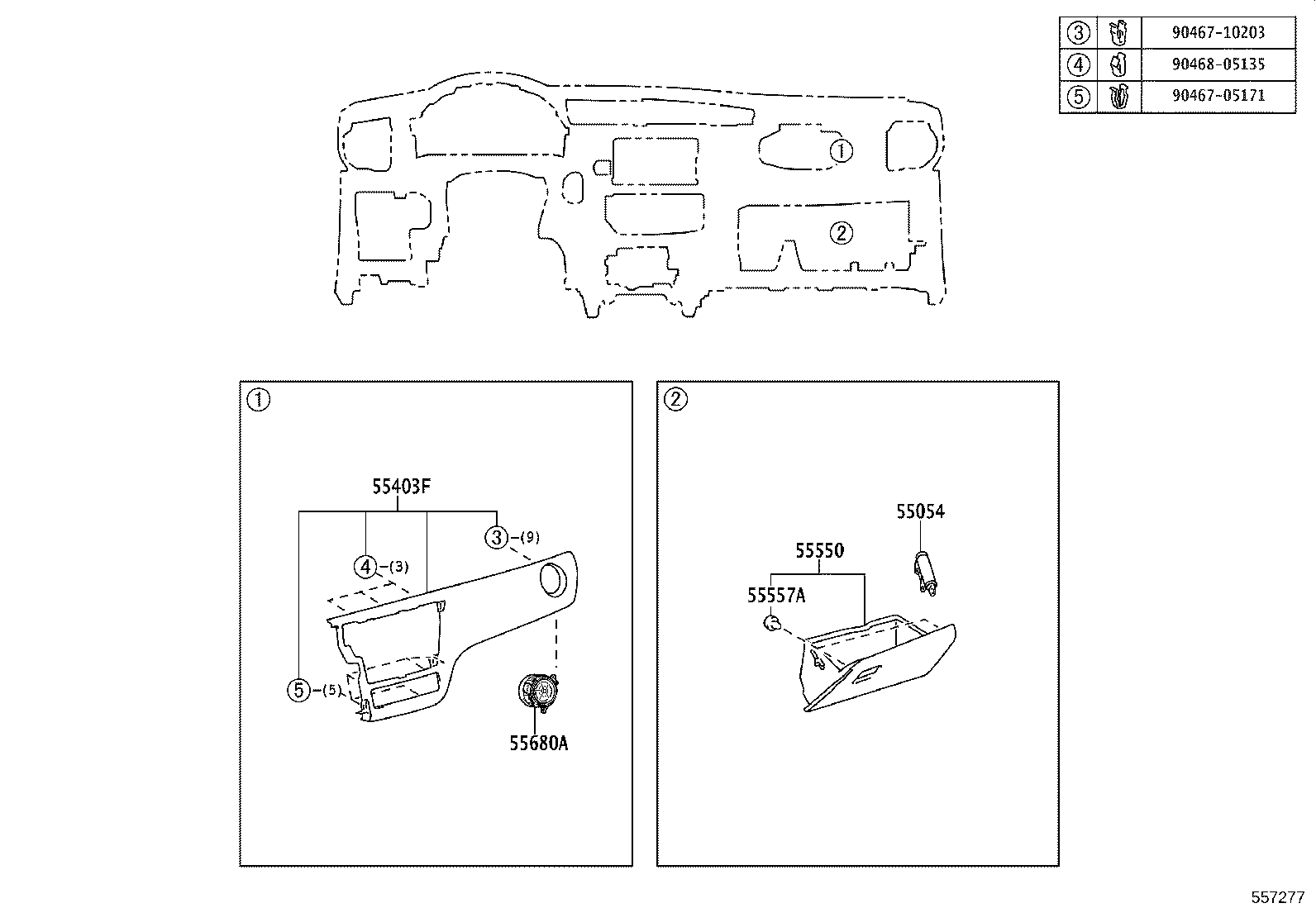 55406-02450-C0 PANEL SUB-ASSY, INSTRUMENT CLUSTER FINISH, LOWER CENTER product image
