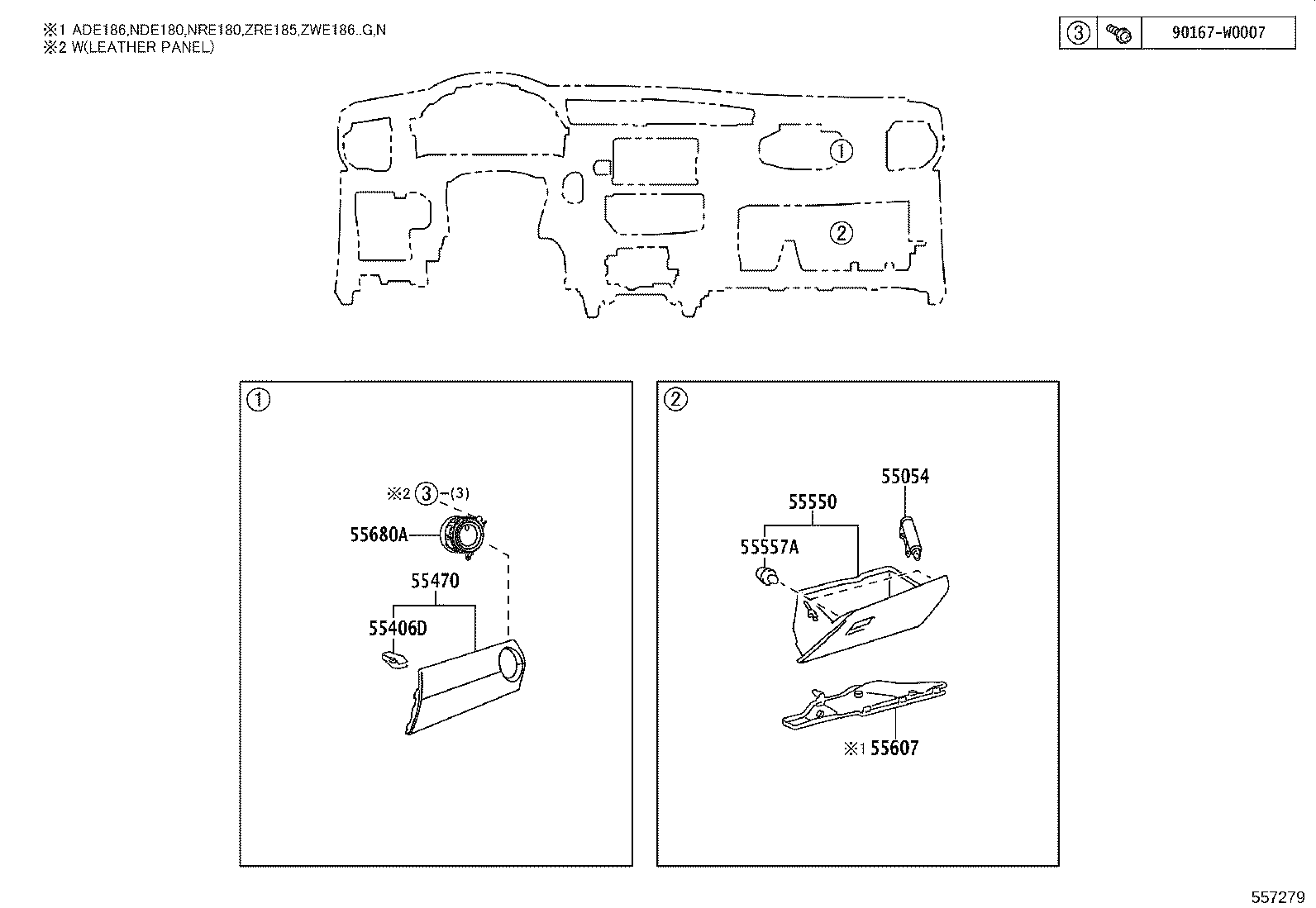55355-02420 CUSHION, INSTRUMENT PANEL, NO.1 product image