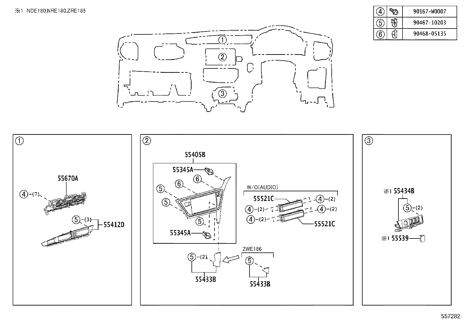 55355-02420 CUSHION, INSTRUMENT PANEL, NO.1 product image