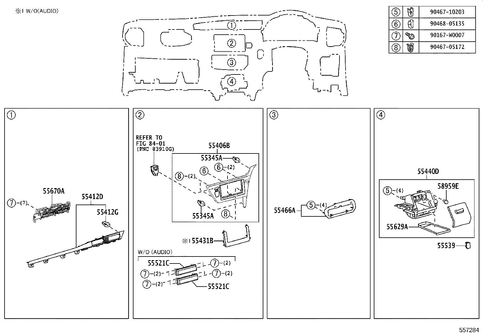 55355-02420 CUSHION, INSTRUMENT PANEL, NO.1 product image
