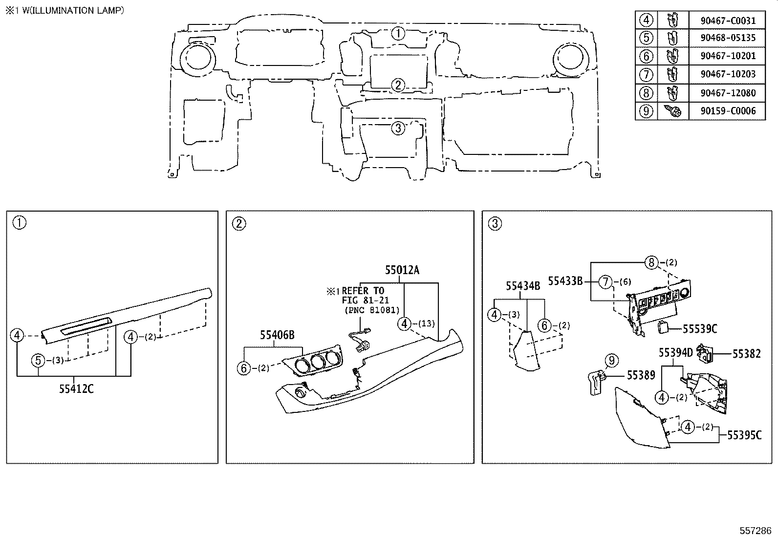 55330-0R080 REINFORCEMENT, INSTRUMENT PANEL product image