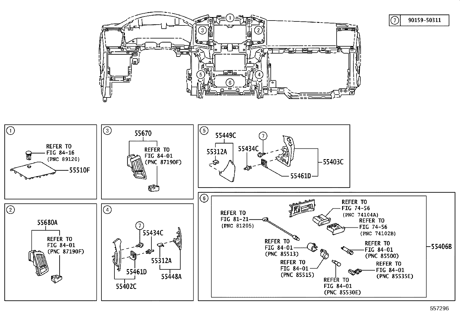 55402-60111-C5 PAD SUB-ASSY, INSTRUMENT PANEL, LOWER RH product image