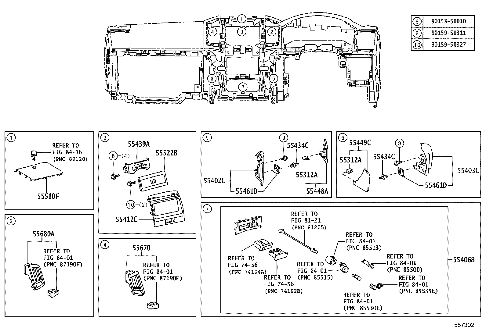 55375-60100 BRACKET, INSTRUMENT PANEL LOWER MOUNTING, NO.2 product image