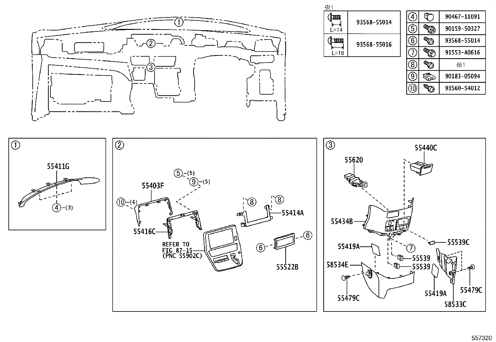 55342-28060 BRACE, INSTRUMENT PANEL TO COWL, NO.2 product image