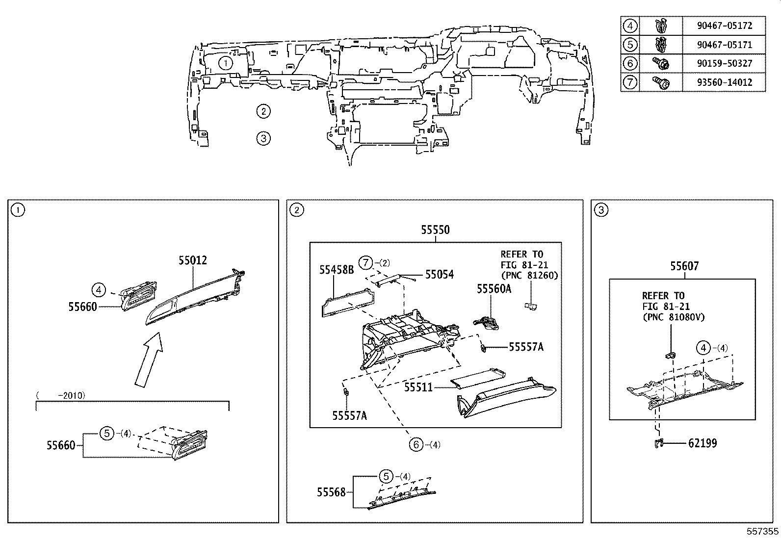 55410-50640 PANEL ASSY, INSTRUMENT CLUSTER FINISH product image