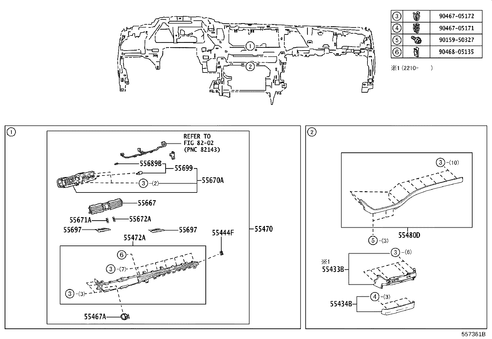 Toyota 90119-10A08 BOLT, INSTRUMENT PANEL
