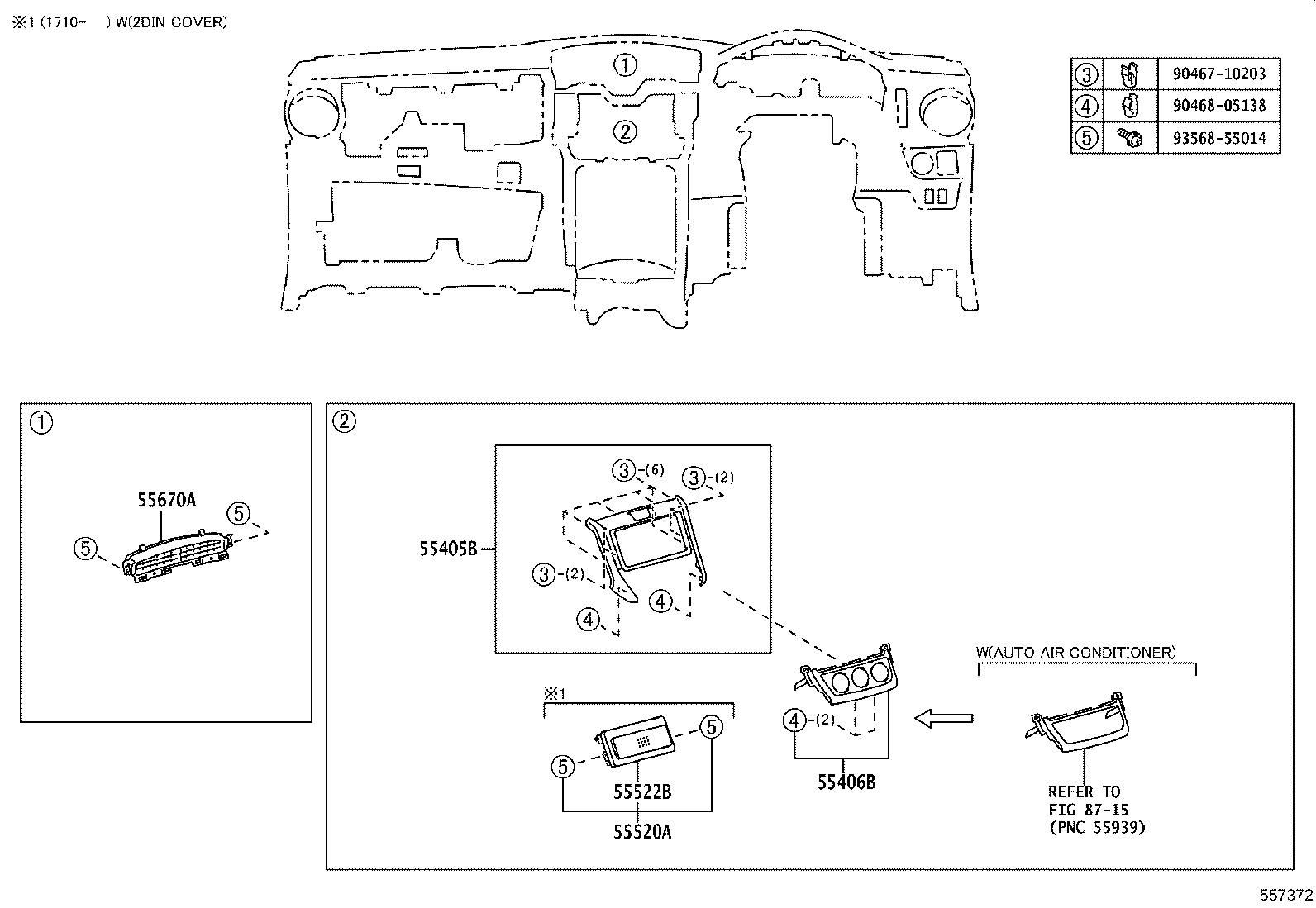 55355-12240 CUSHION, INSTRUMENT PANEL, NO.1 product image