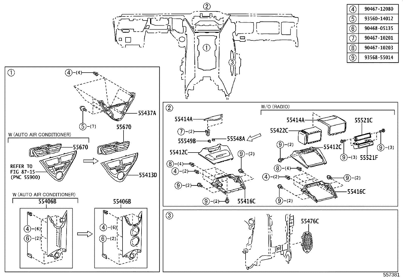 55376-74010 BRACKET, INSTRUMENT PANEL MOUNTING, NO.1 product image