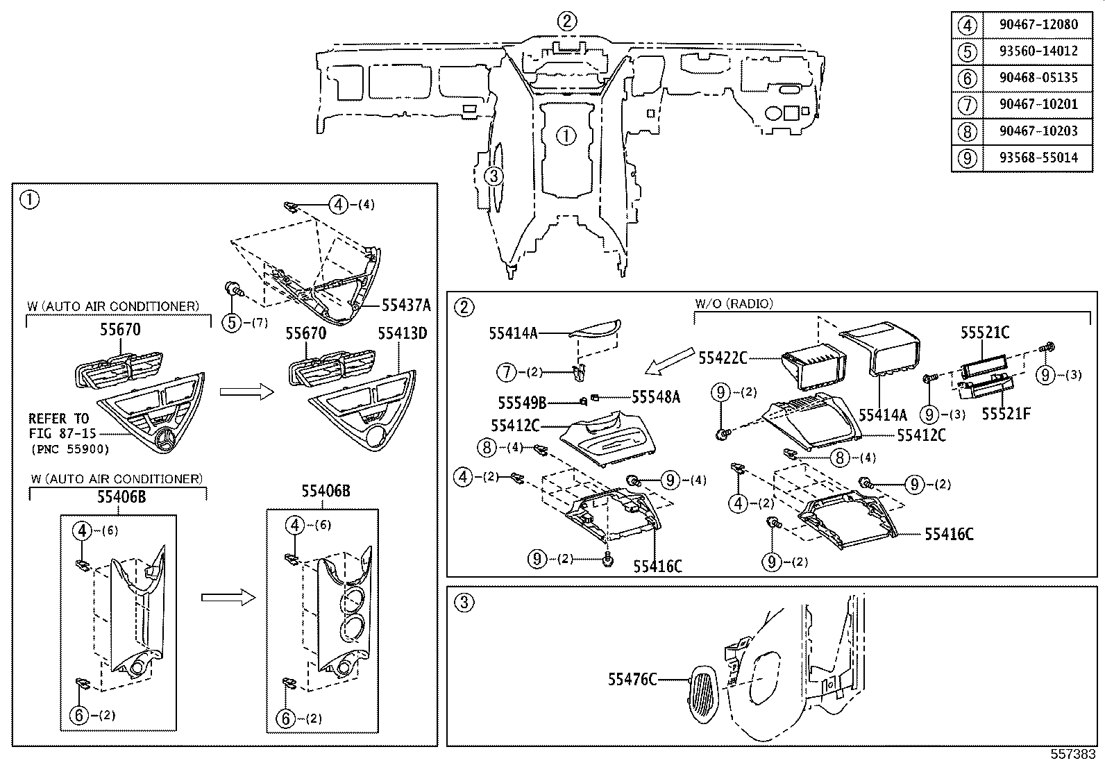 55376-74010 BRACKET, INSTRUMENT PANEL MOUNTING, NO.1 product image