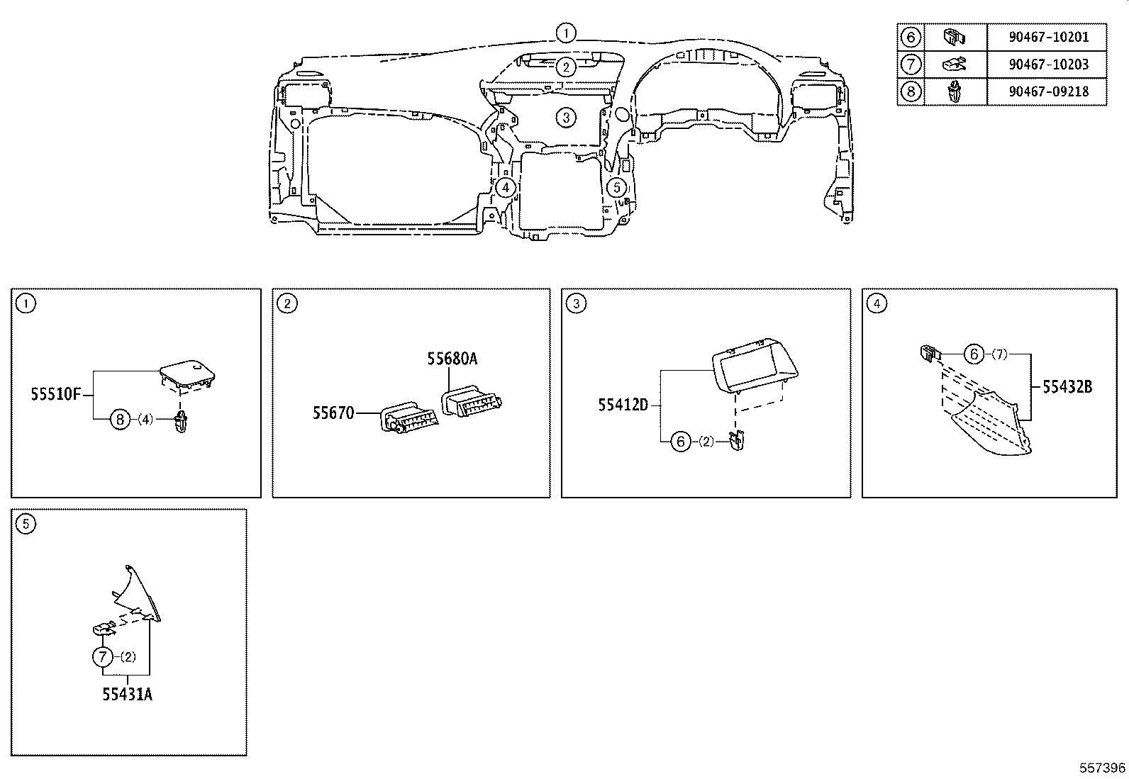 55330-48170 REINFORCEMENT ASSY, INSTRUMENT PANEL product image
