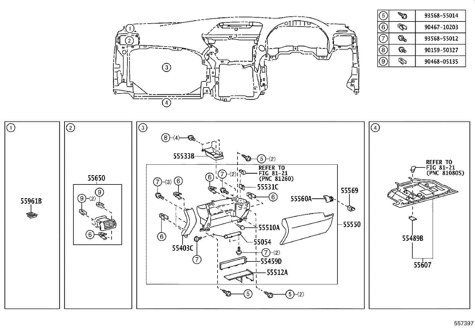 55330-48170 REINFORCEMENT ASSY, INSTRUMENT PANEL product image