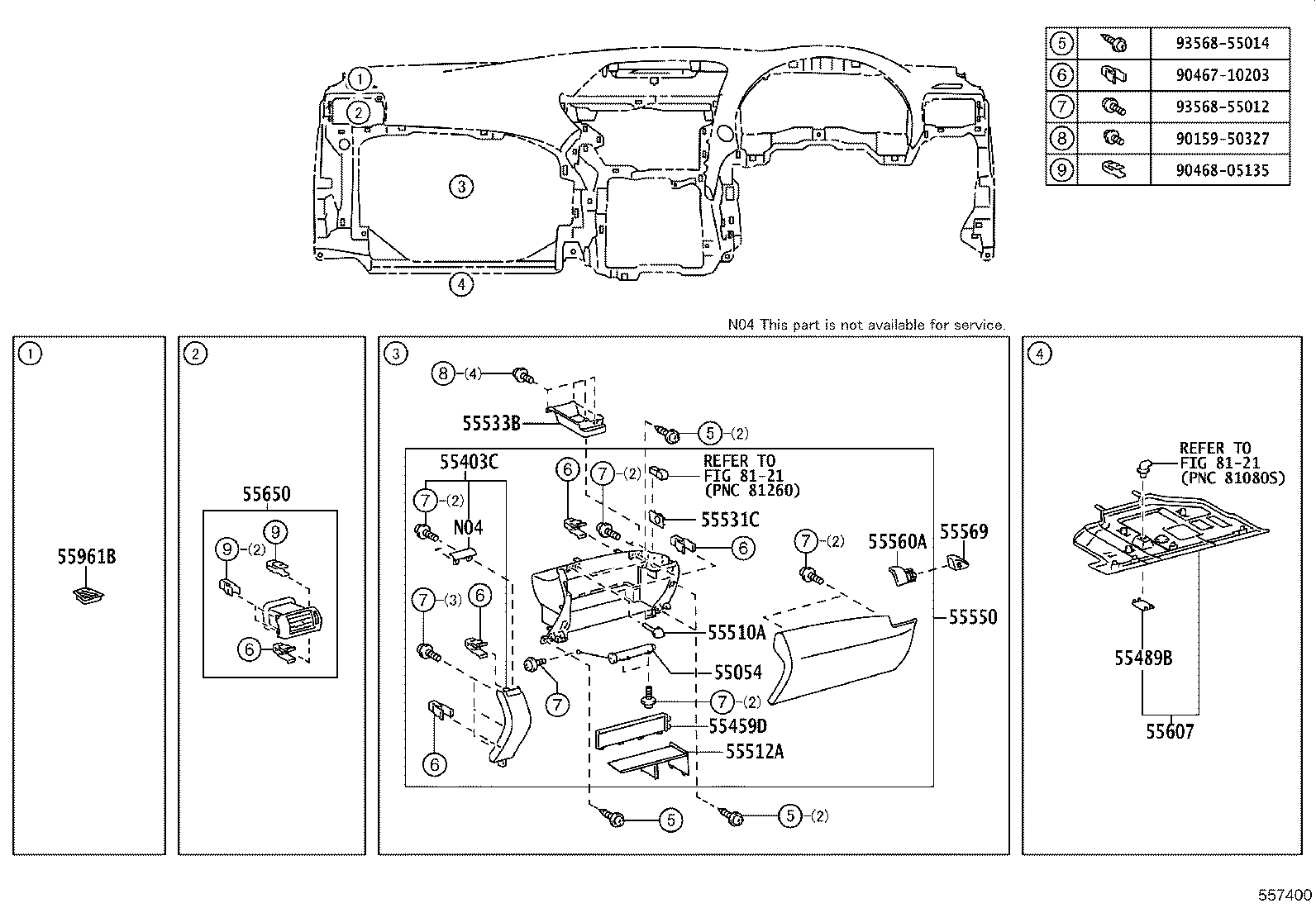 55330-48170 REINFORCEMENT ASSY, INSTRUMENT PANEL product image