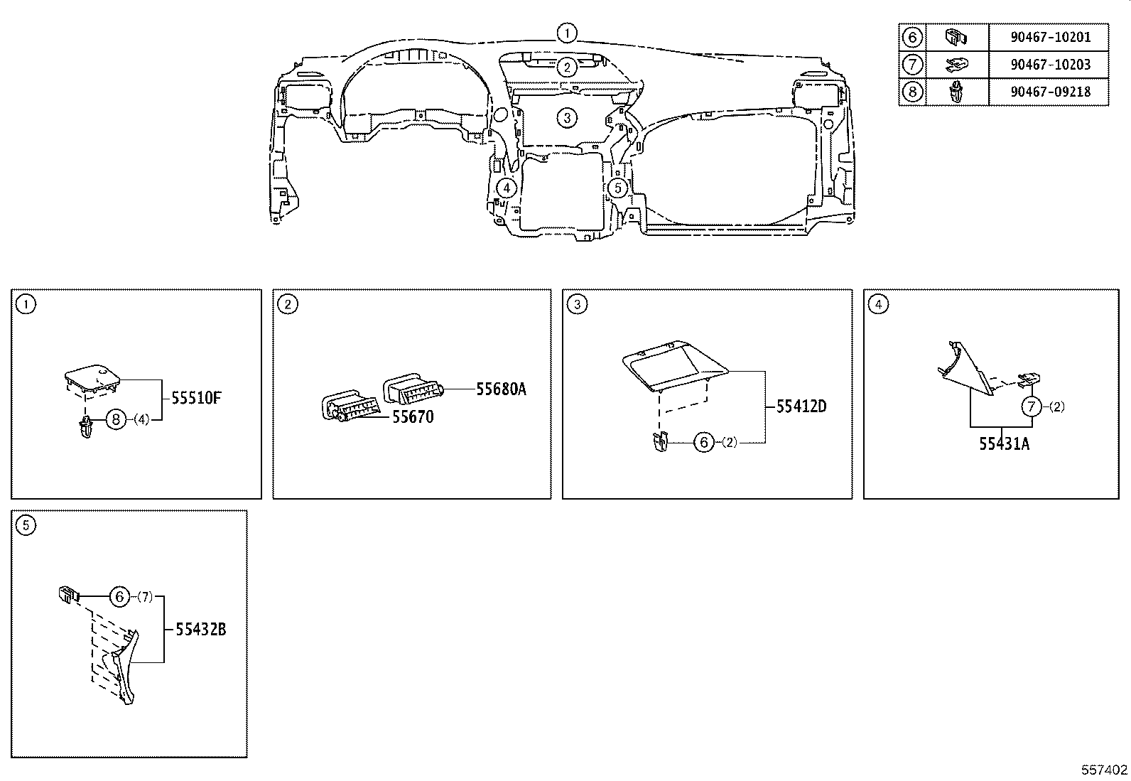 55330-48170 REINFORCEMENT ASSY, INSTRUMENT PANEL product image