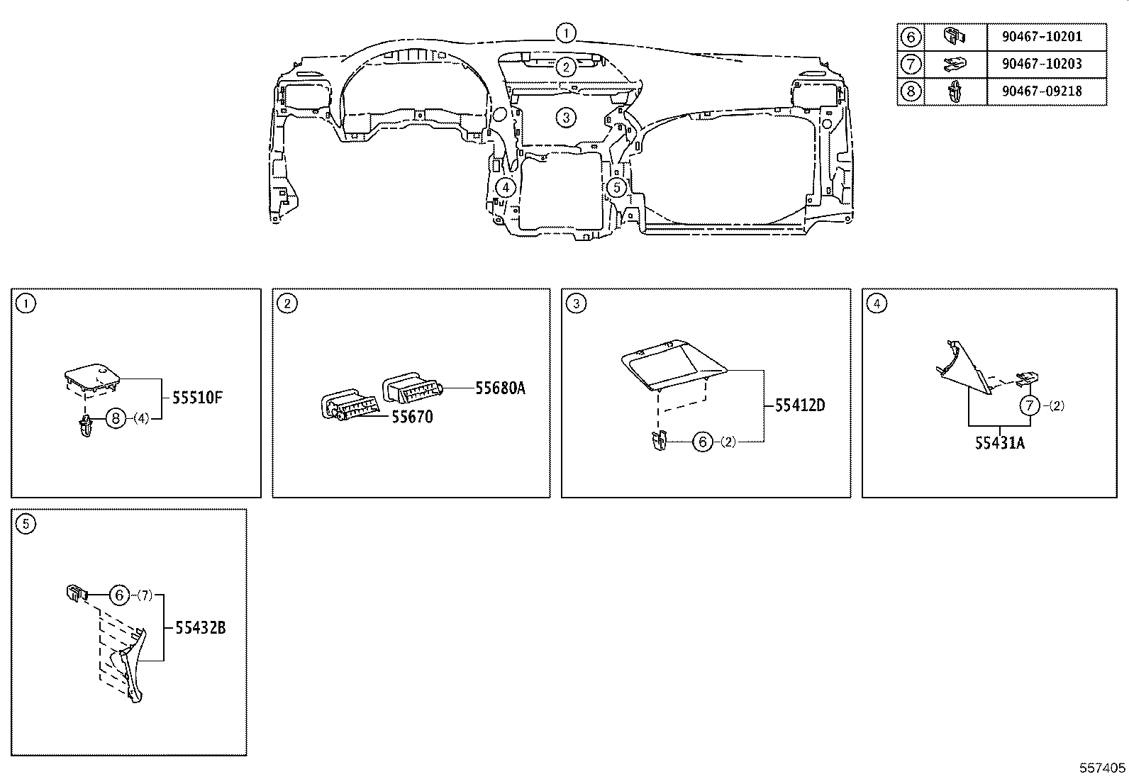 55330-48170 REINFORCEMENT ASSY, INSTRUMENT PANEL product image