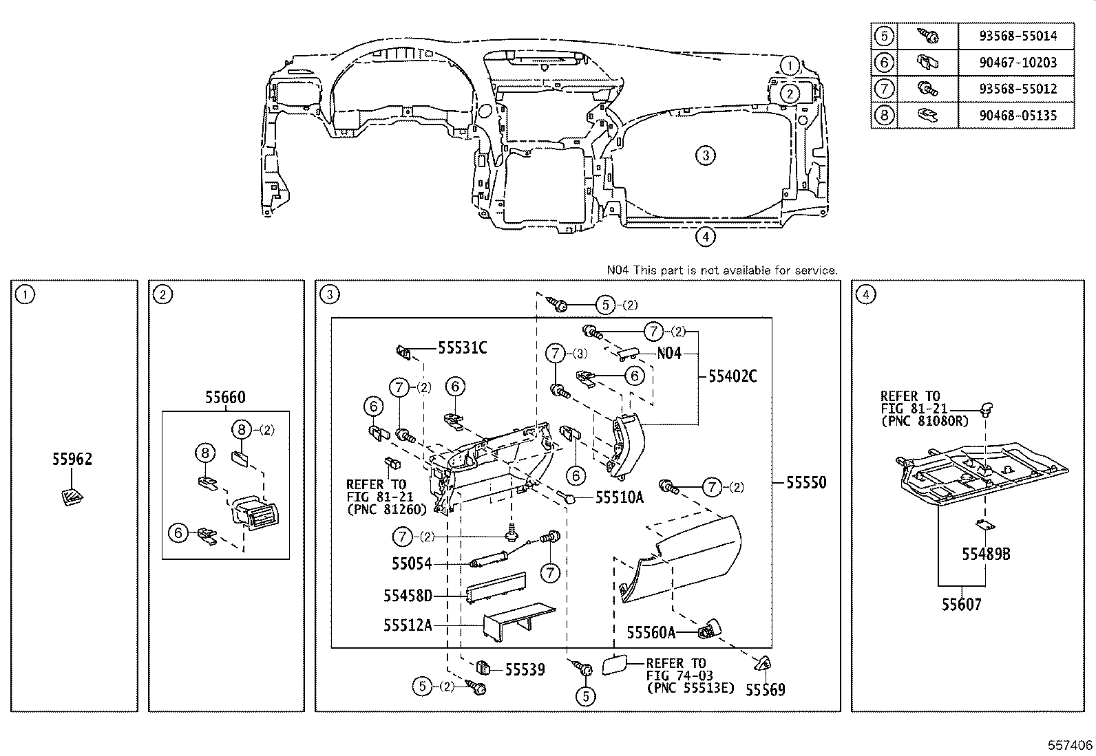 55330-48170 REINFORCEMENT ASSY, INSTRUMENT PANEL product image