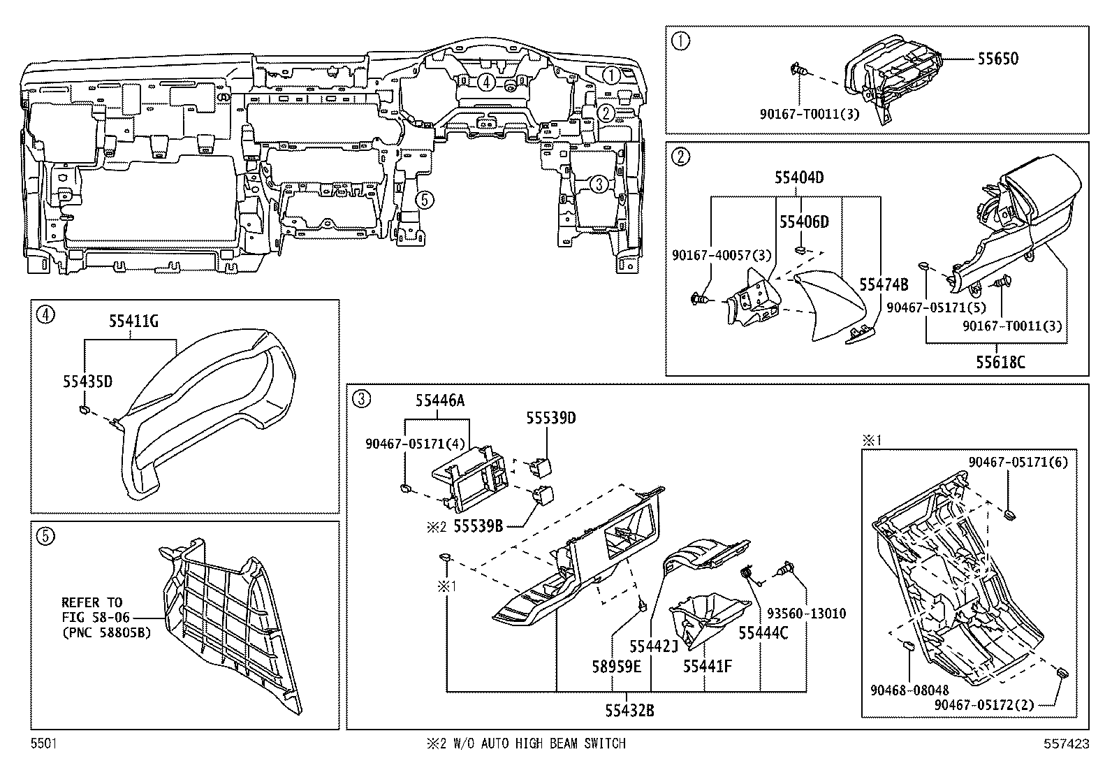55355-BZ210 CUSHION, INSTRUMENT PANEL, NO.1 product image