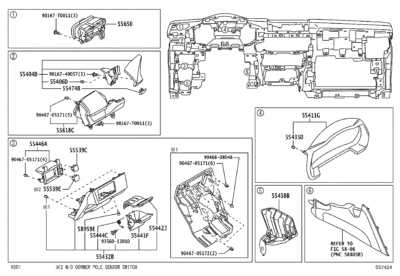 55355-BZ210 CUSHION, INSTRUMENT PANEL, NO.1 product image