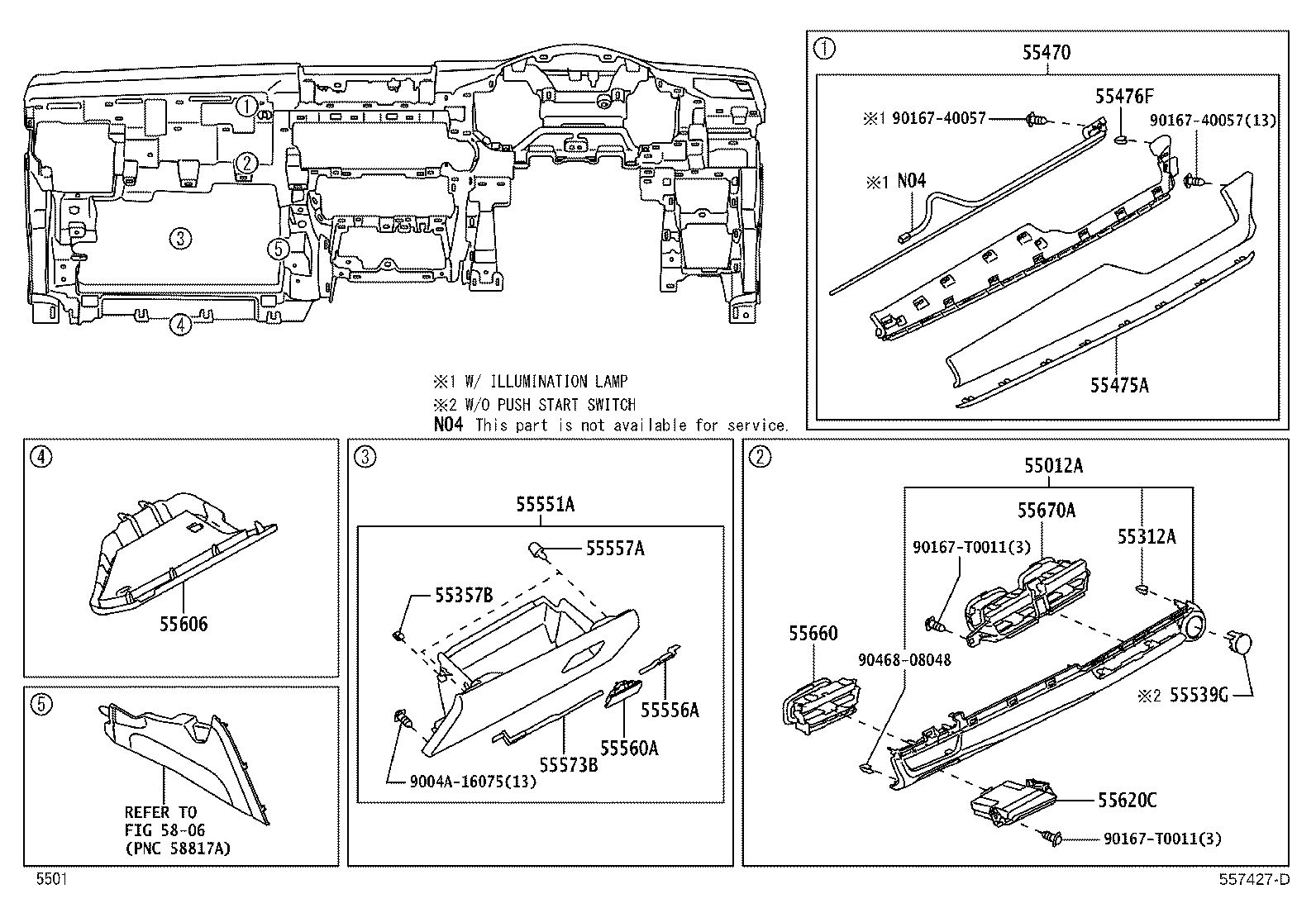 55355-BZ210 CUSHION, INSTRUMENT PANEL, NO.1 product image