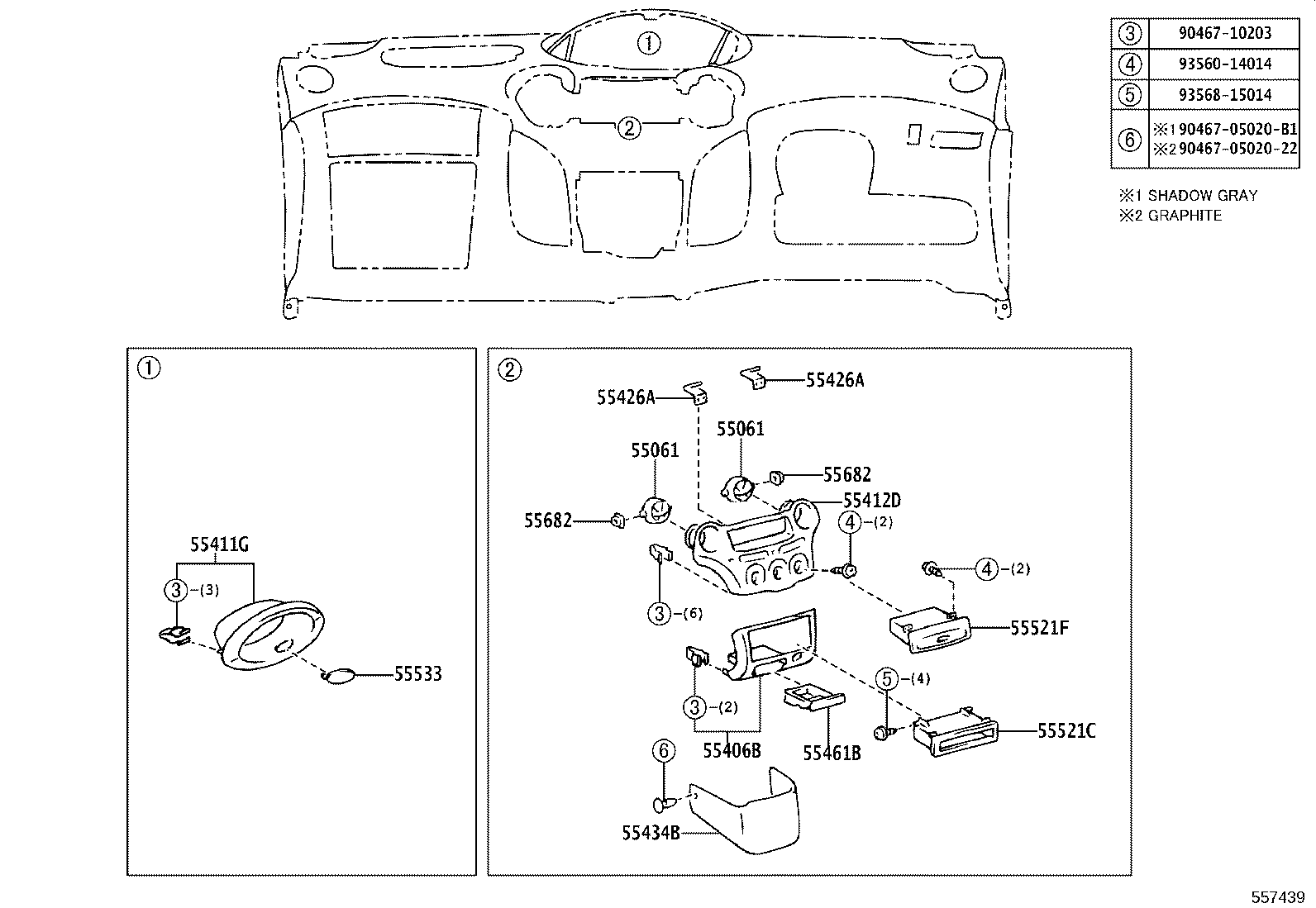 55303-52902 PANEL SUB-ASSY, INSTRUMENT, LOWER product image