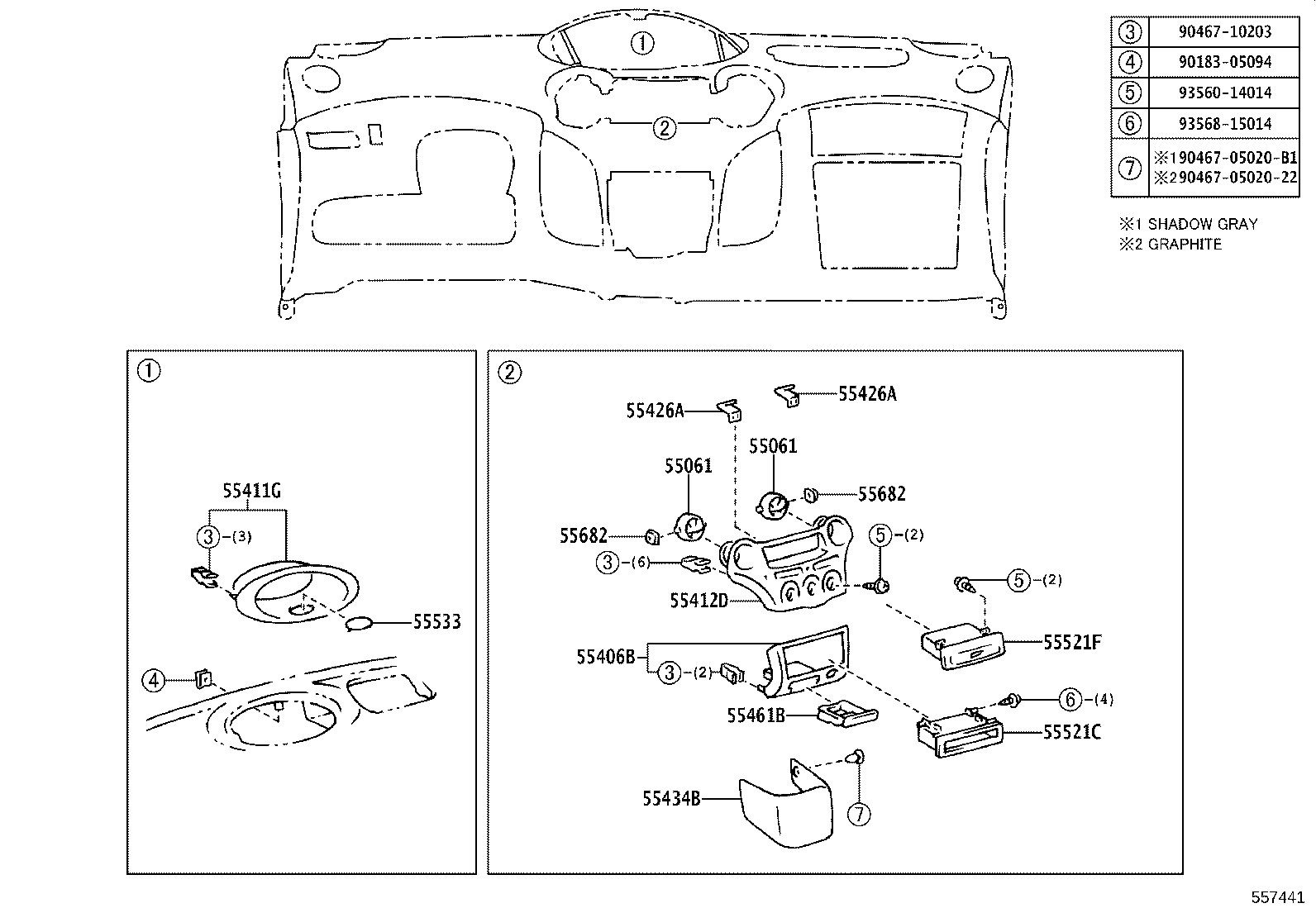 55303-52902 PANEL SUB-ASSY, INSTRUMENT, LOWER product image