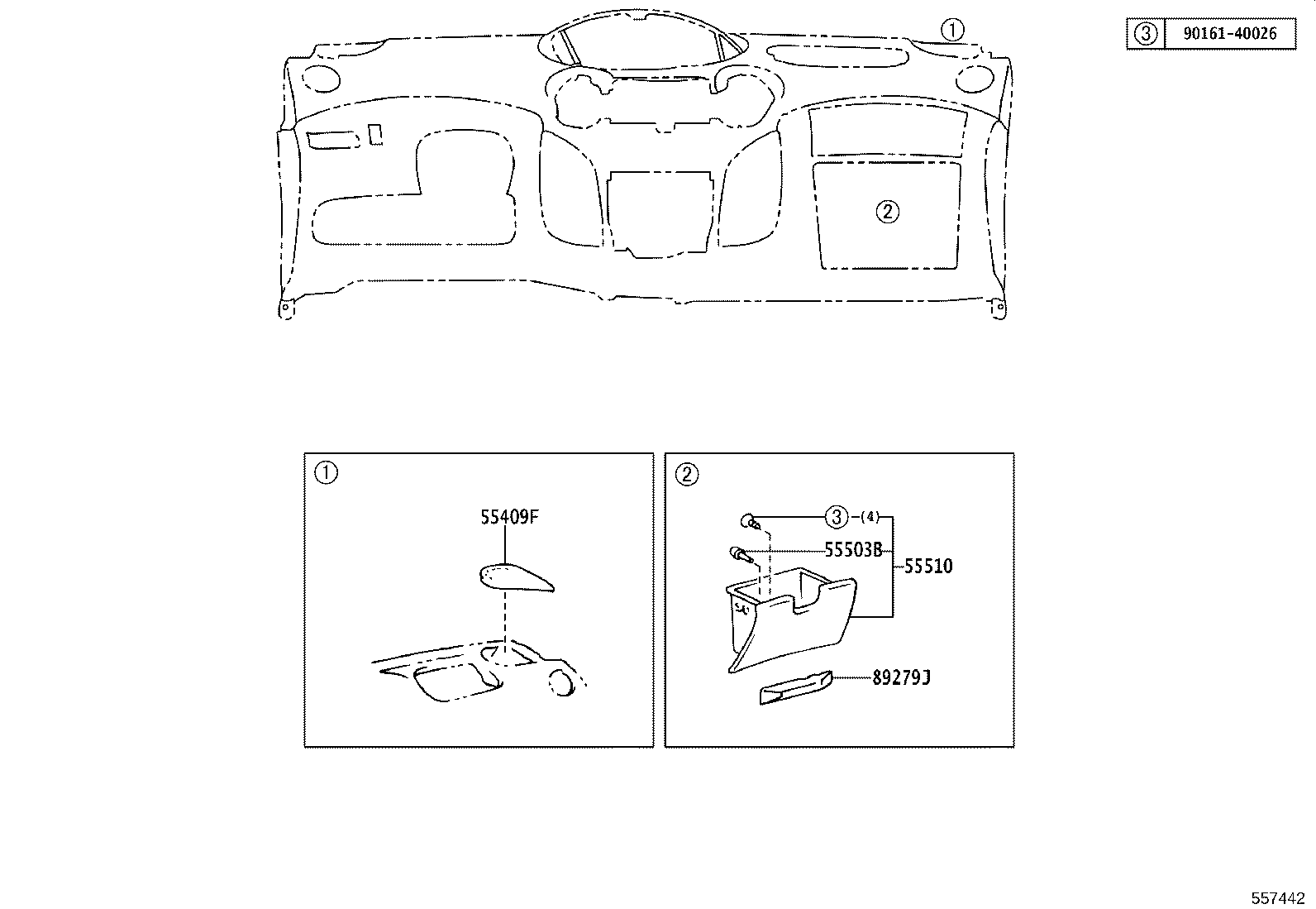 55303-52902 PANEL SUB-ASSY, INSTRUMENT, LOWER product image
