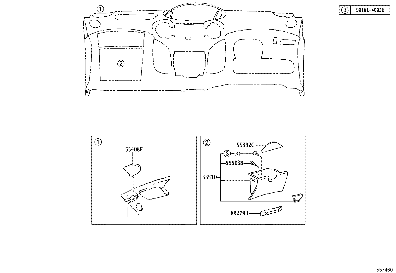 55330-52041 REINFORCEMENT, INSTRUMENT PANEL product image