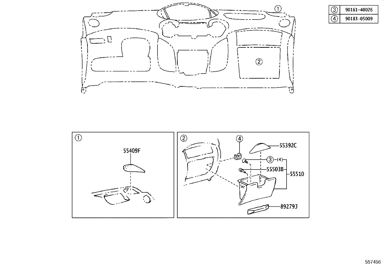 55330-52041 REINFORCEMENT, INSTRUMENT PANEL product image