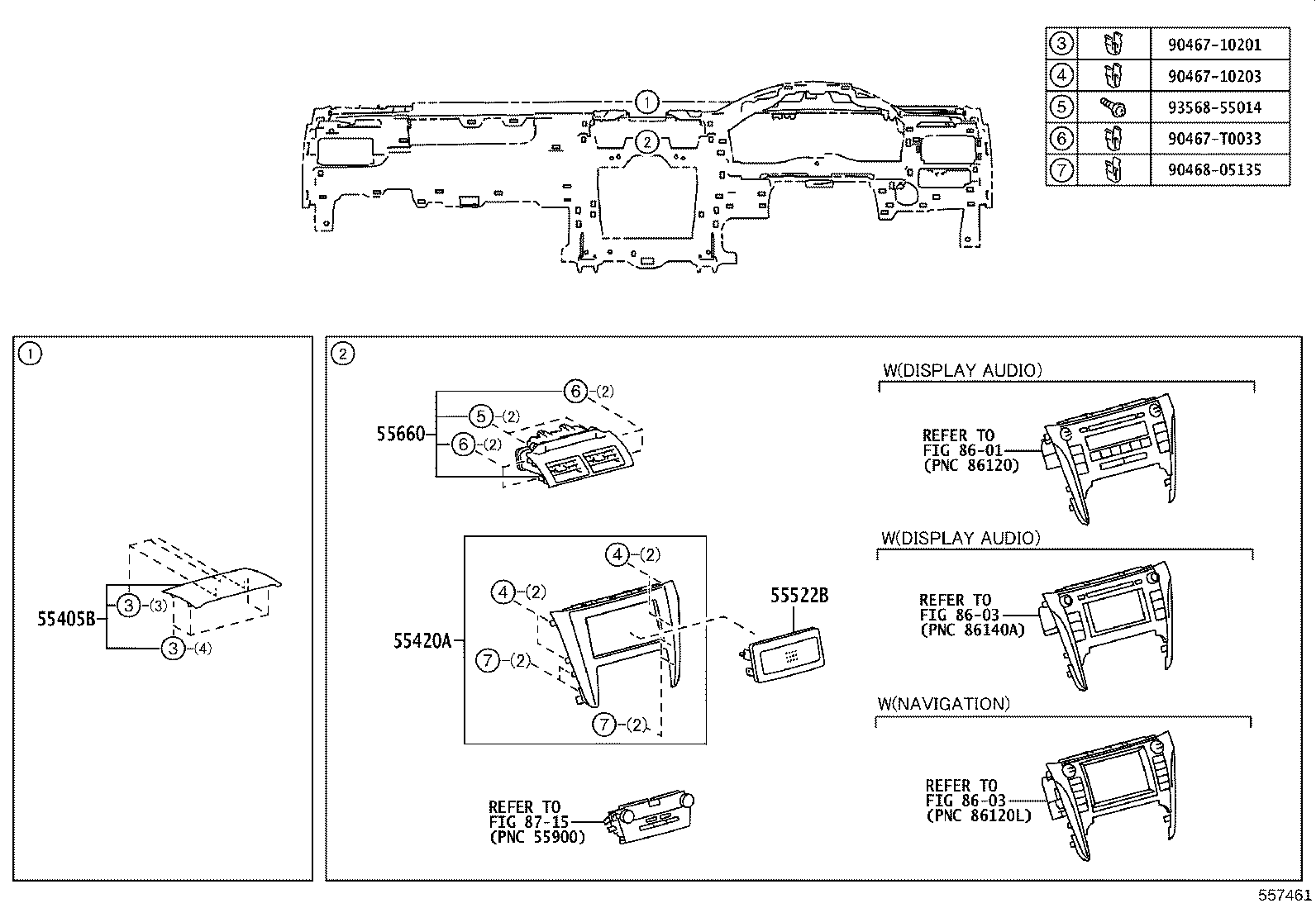 55307-06140 BRACE SUB-ASSY, INSTRUMENT PANEL, NO.2 product image