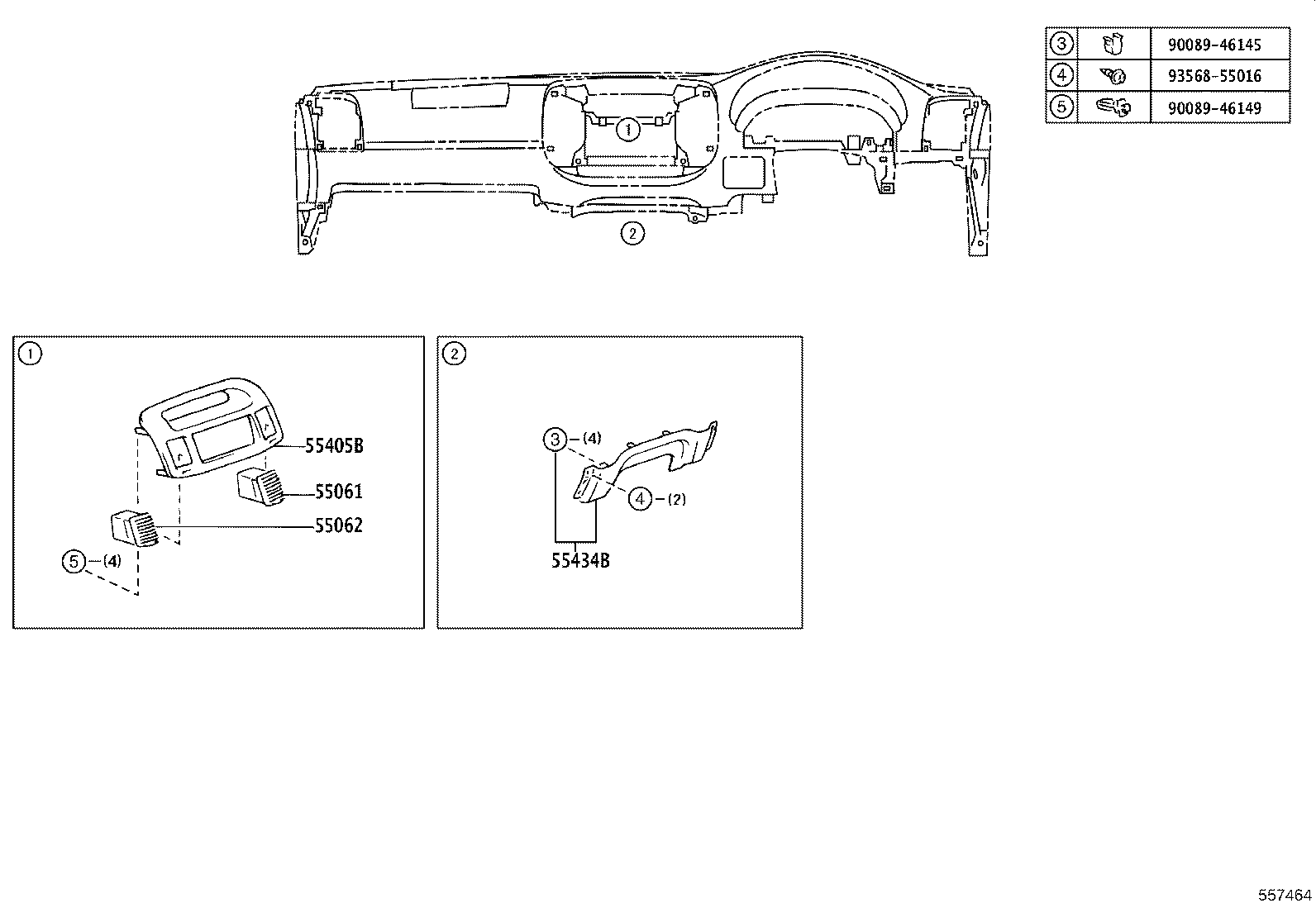 55412-YC080-B0 PANEL SUB-ASSY, INSTRUMENT CLUSTER FINISH, CENTER product image