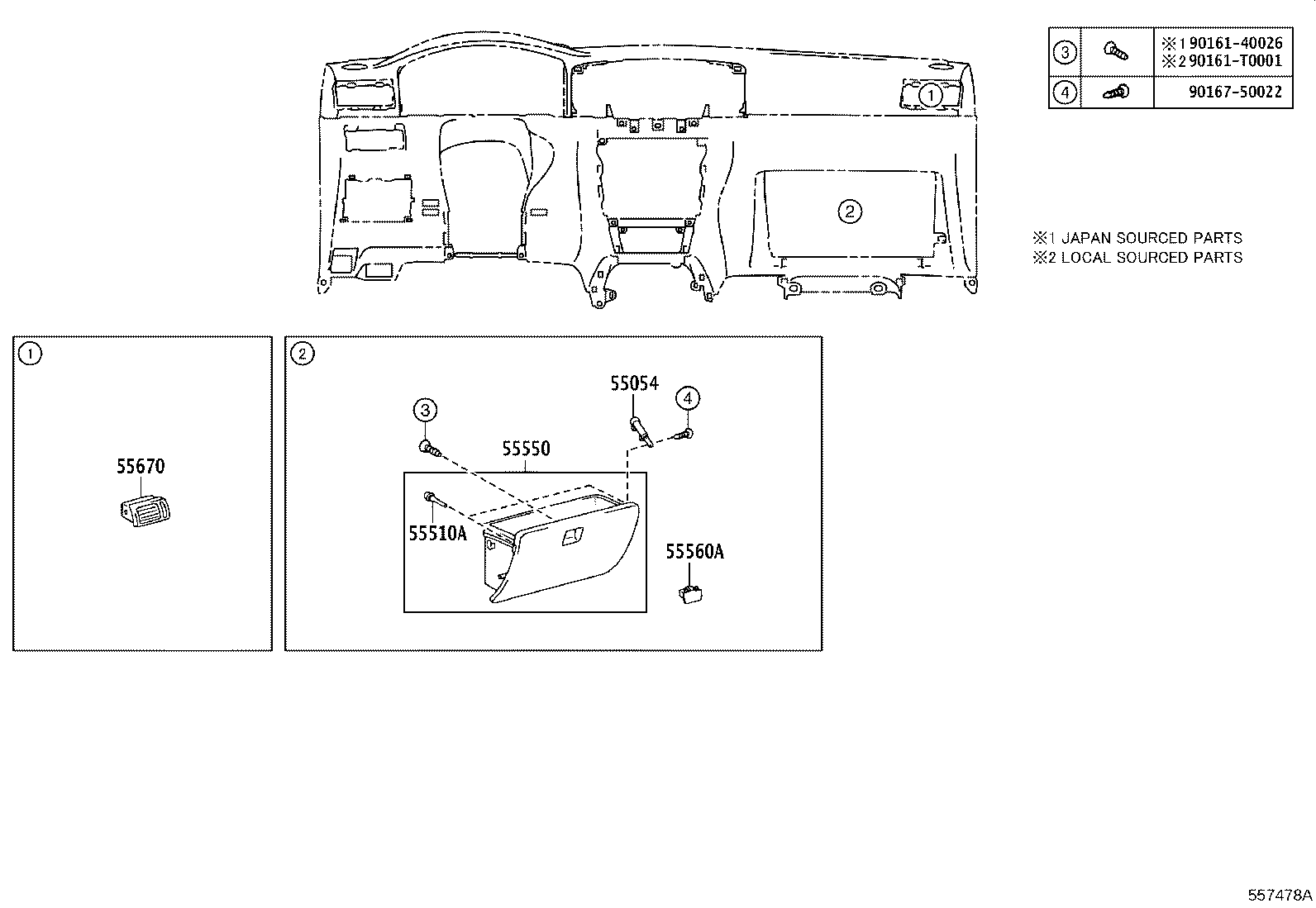 55950-02100 NOZZLE ASSY, DEFROSTER product image