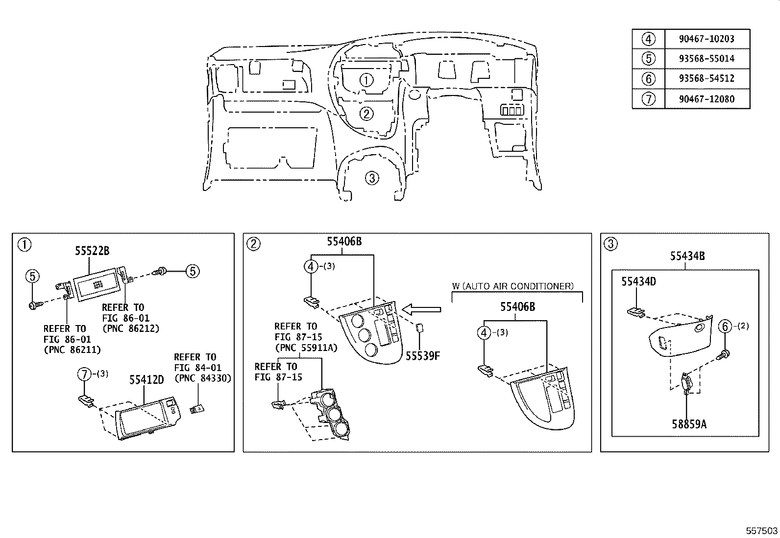 55307-52030 BRACE SUB-ASSY, INSTRUMENT PANEL, NO.2 product image