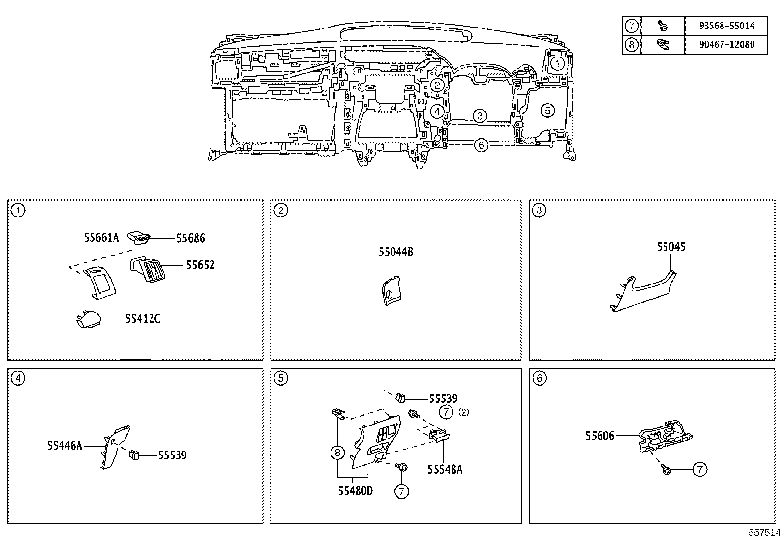 55411-47060 PANEL, INSTRUMENT CLUSTER FINISH, NO.1 product image