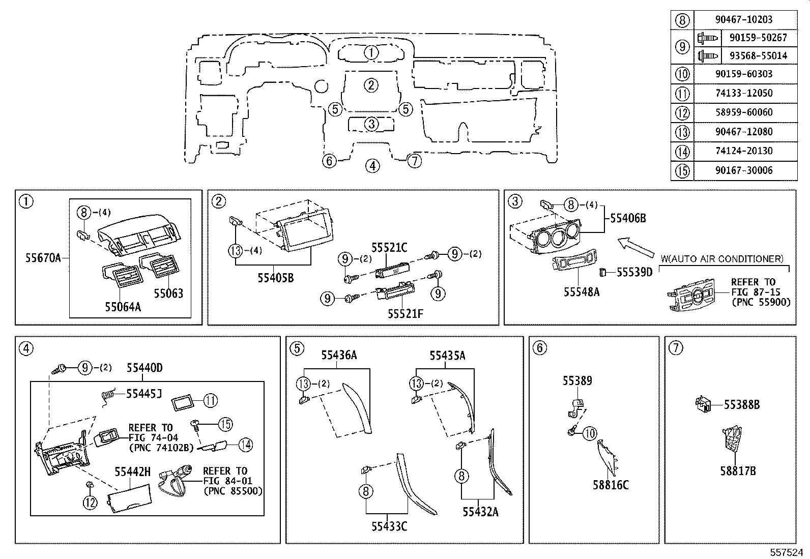 55063-12180 REGISTER SUB-ASSY, INSTRUMENT, NO.3 product image