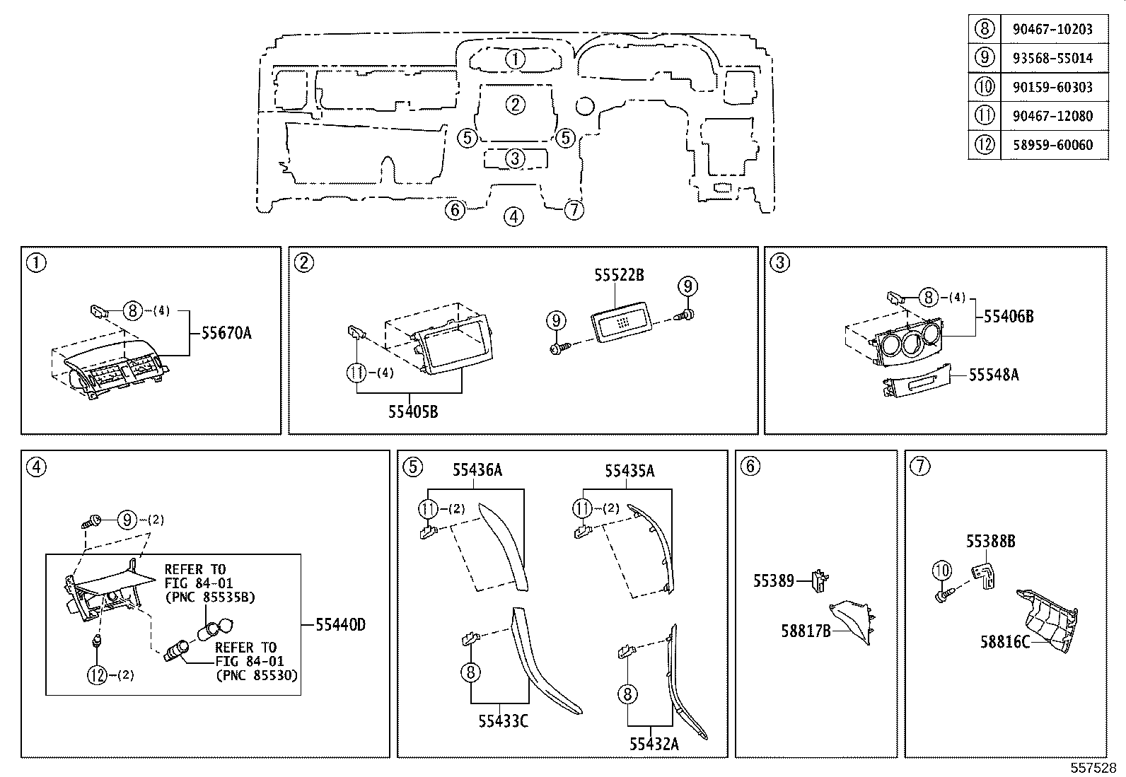 55063-12180 REGISTER SUB-ASSY, INSTRUMENT, NO.3 product image