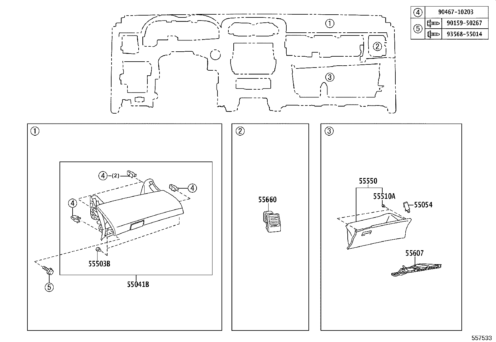 55337-12040 REINFORCEMENT, INSTRUMENT PANEL SUB product image