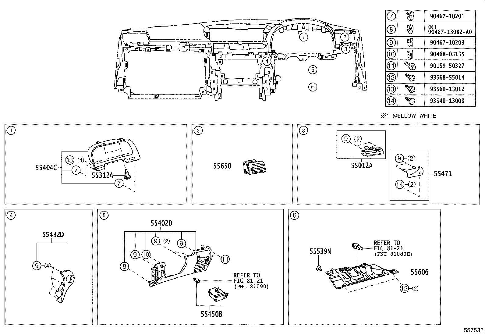 55401-50330-C3 PAD SUB-ASSY, INSTRUMENT PANEL SAFETY product image