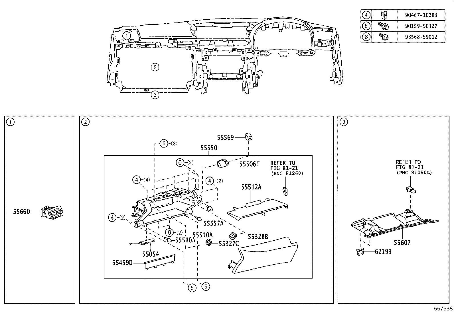 55401-50330-C3 PAD SUB-ASSY, INSTRUMENT PANEL SAFETY product image