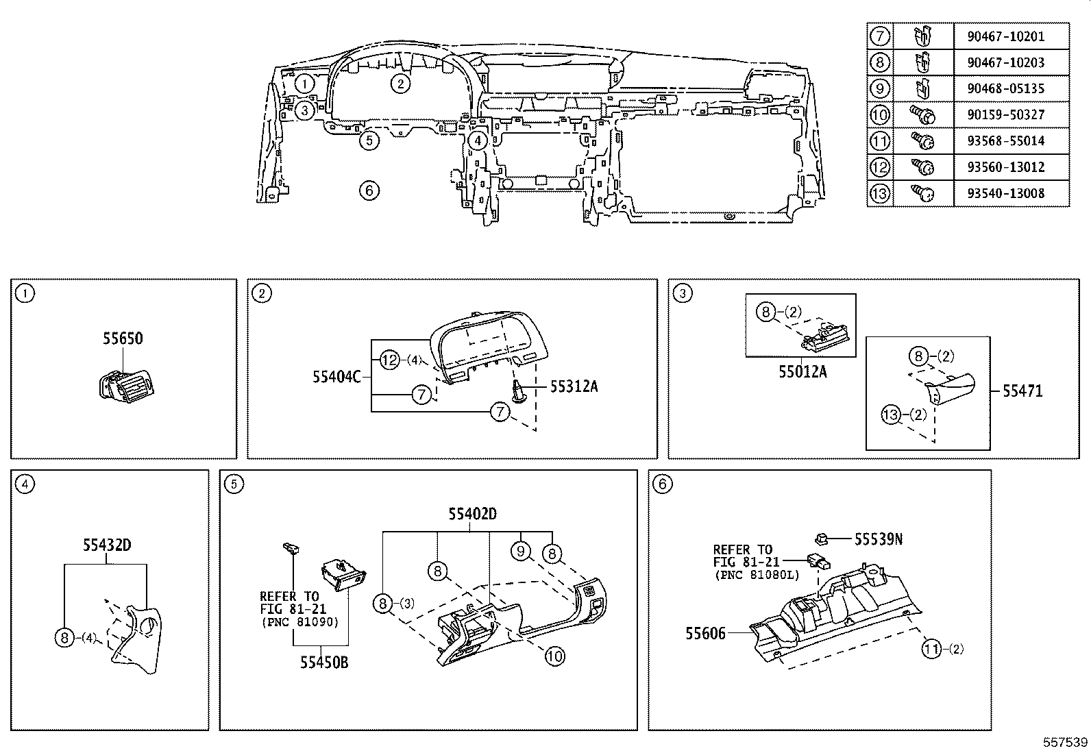 55403-50150-C0 PANEL SUB-ASSY, INSTRUMENT PANEL FINISH product image