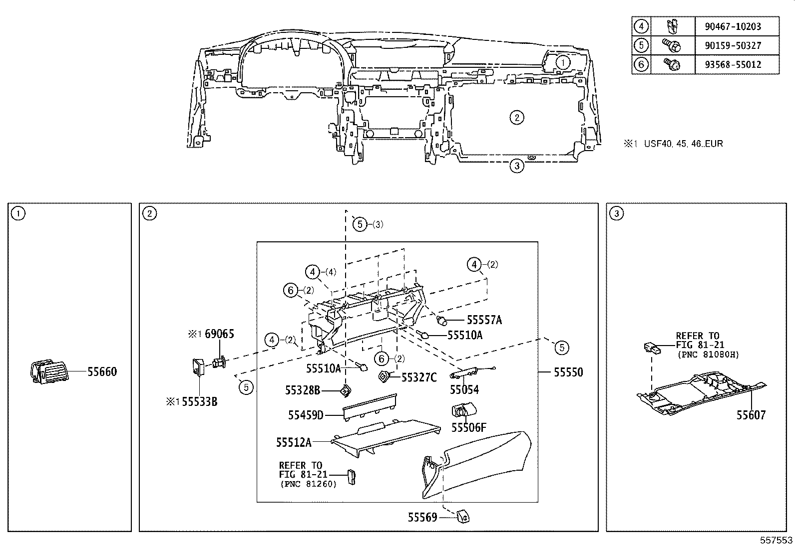 55330-50170 REINFORCEMENT ASSY, INSTRUMENT PANEL product image