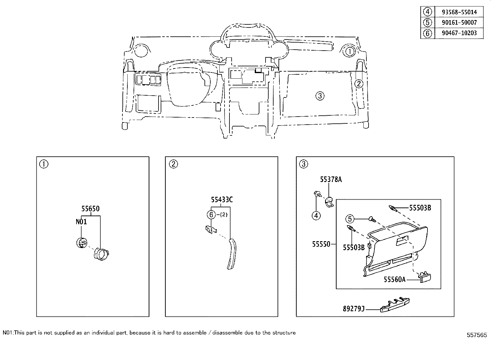 55522-52010 COVER, STEREO OPENING product image
