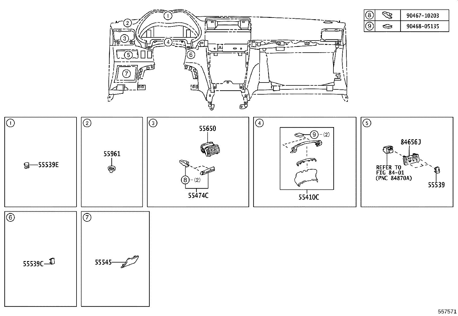 55063-05040 REGISTER SUB-ASSY, INSTRUMENT, NO.3 product image