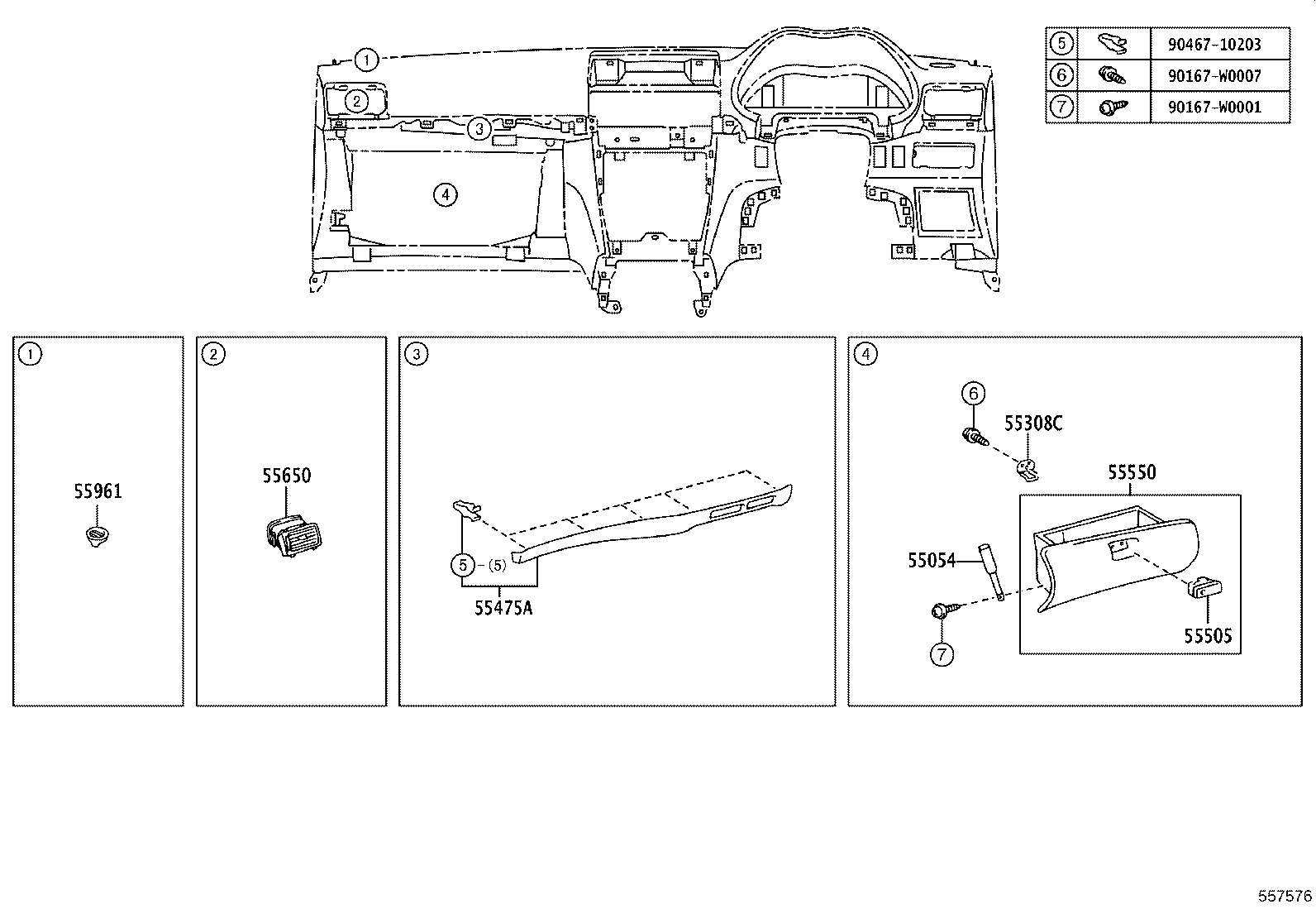 55063-05040 REGISTER SUB-ASSY, INSTRUMENT, NO.3 product image