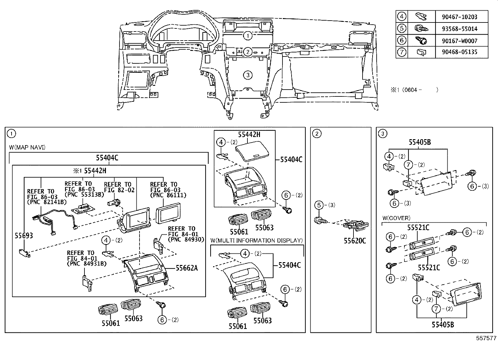 55063-05040 REGISTER SUB-ASSY, INSTRUMENT, NO.3 product image