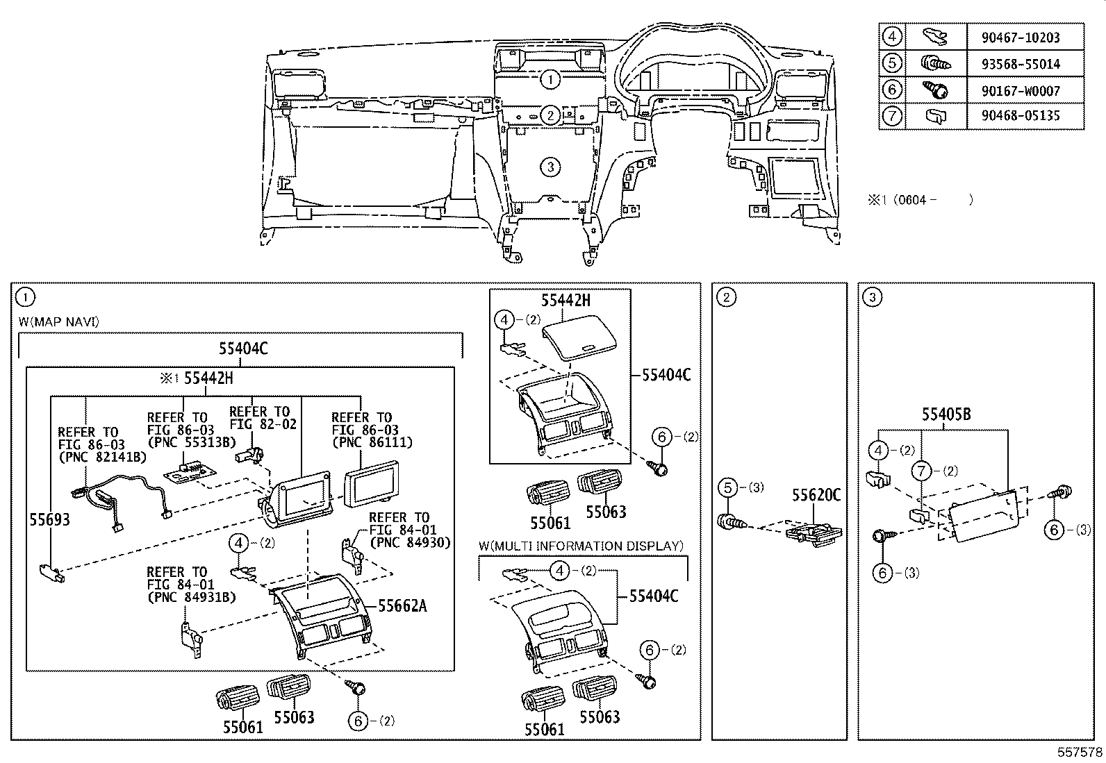 55063-05040 REGISTER SUB-ASSY, INSTRUMENT, NO.3 product image