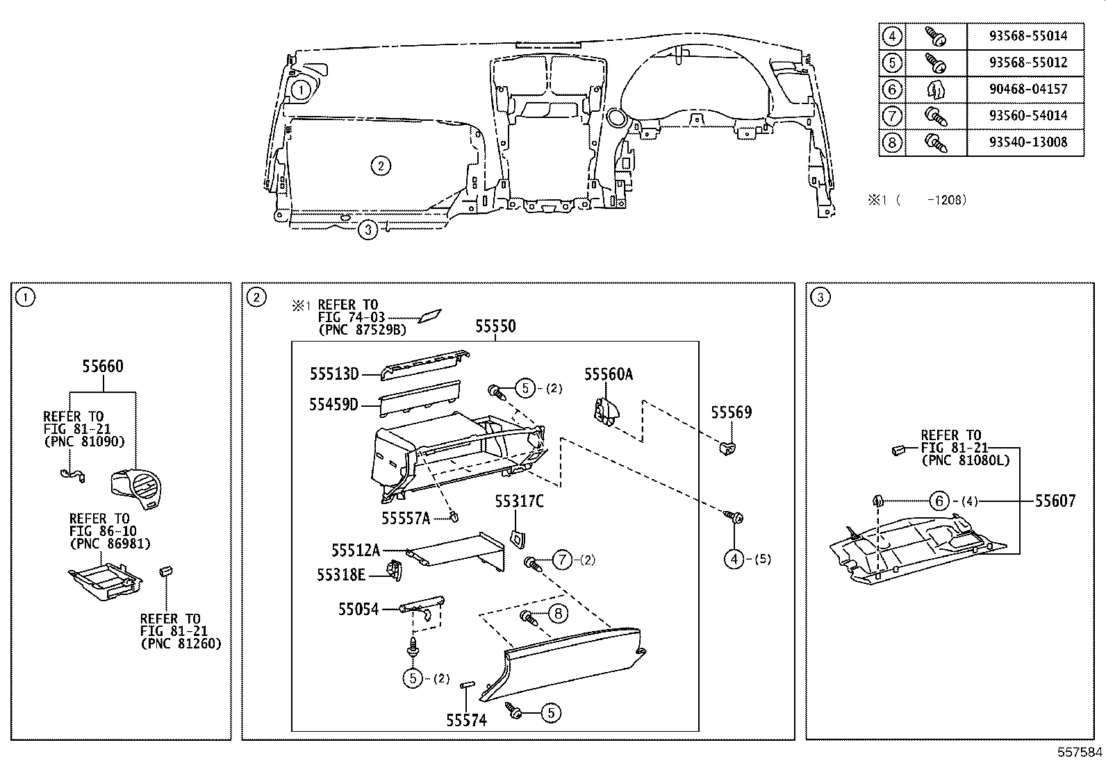 55352-53060 BRACE SUB-ASSY, INSTRUMENT PANEL, NO.2 product image