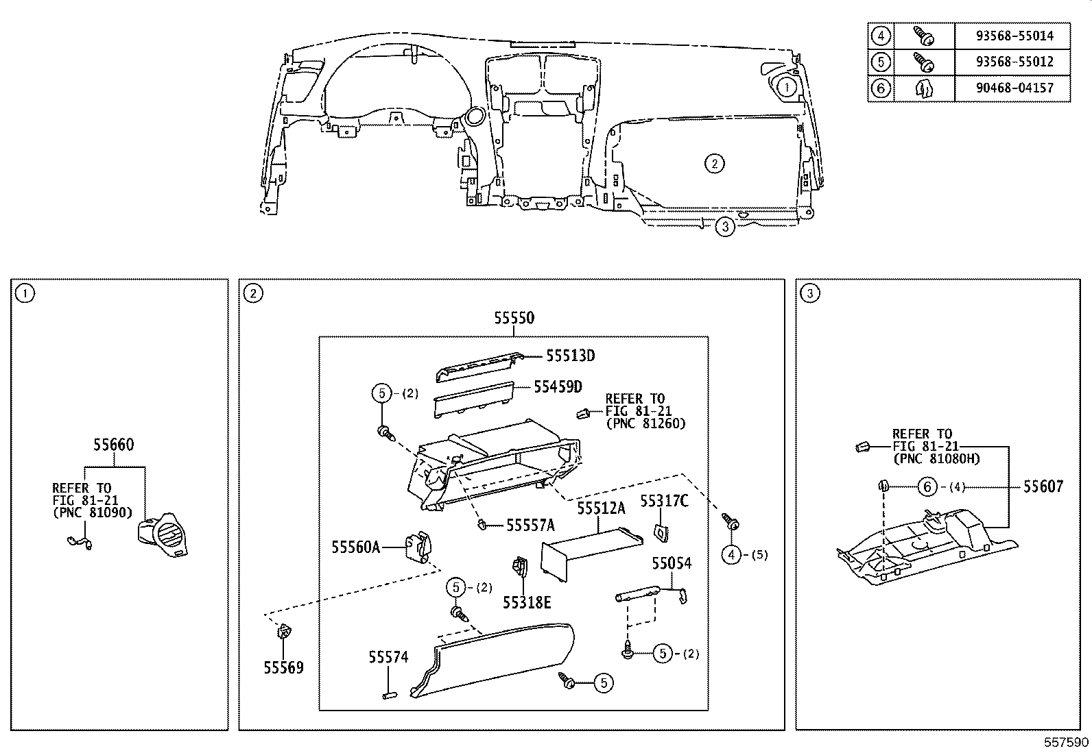55374-53010 BRACKET, INSTRUMENT PANEL LOWER MOUNTING, NO.1 product image