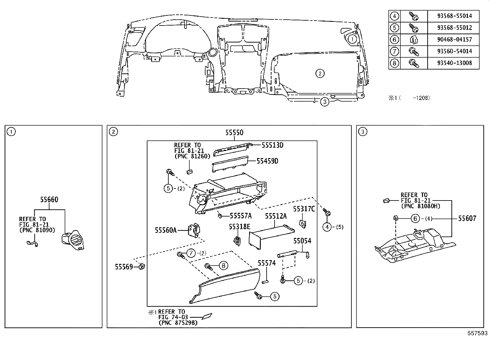 55374-53010 BRACKET, INSTRUMENT PANEL LOWER MOUNTING, NO.1 product image