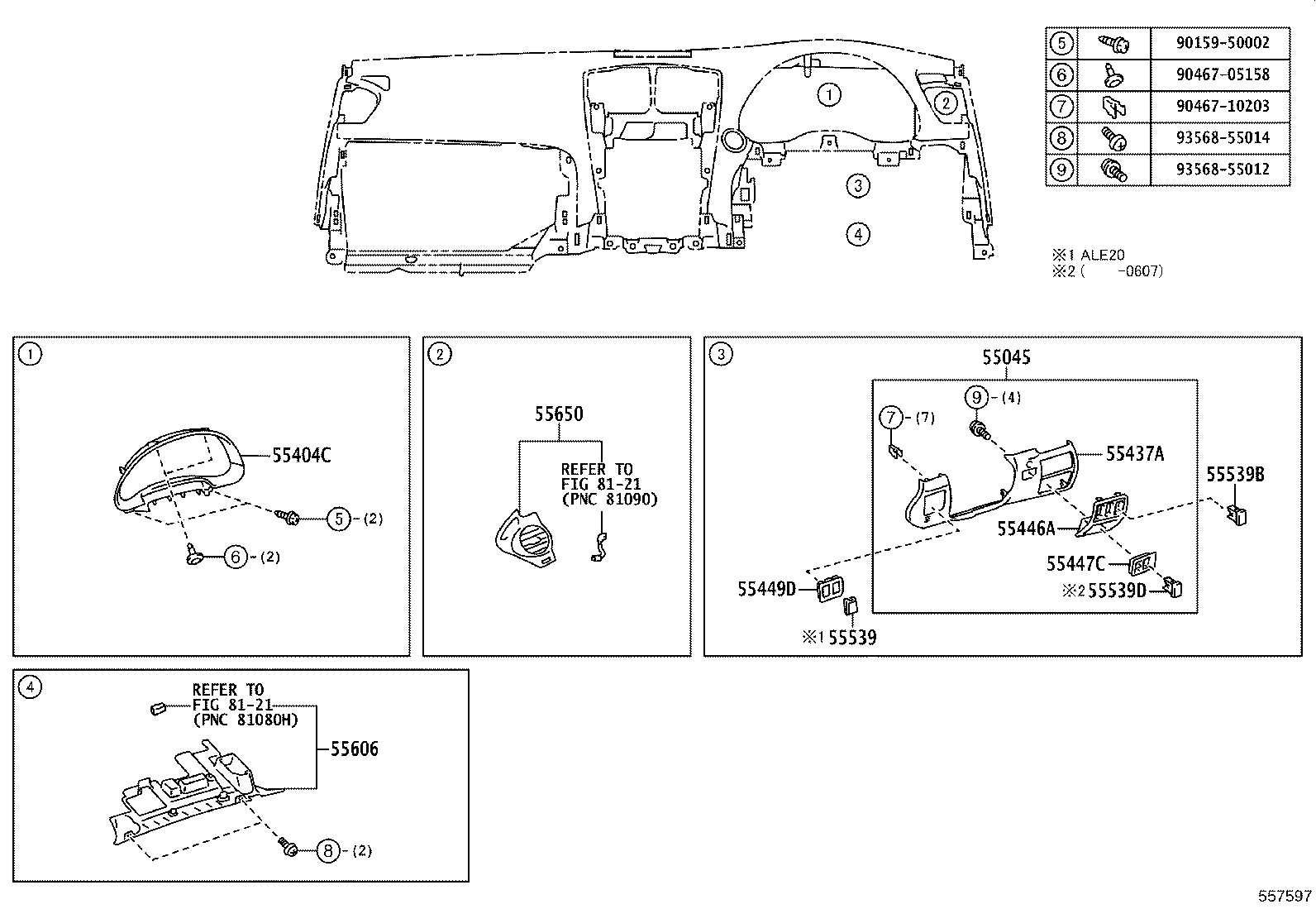 55374-53010 BRACKET, INSTRUMENT PANEL LOWER MOUNTING, NO.1 product image