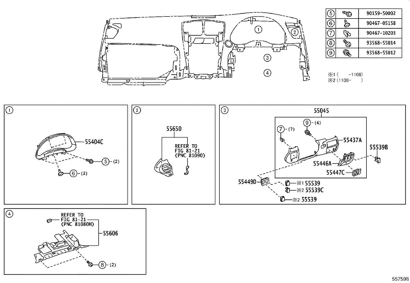 55374-53010 BRACKET, INSTRUMENT PANEL LOWER MOUNTING, NO.1 product image